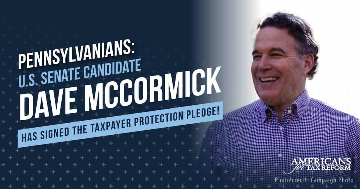 Dave McCormick Makes “No New Taxes” Promise to Voters in PA U.S. Senate