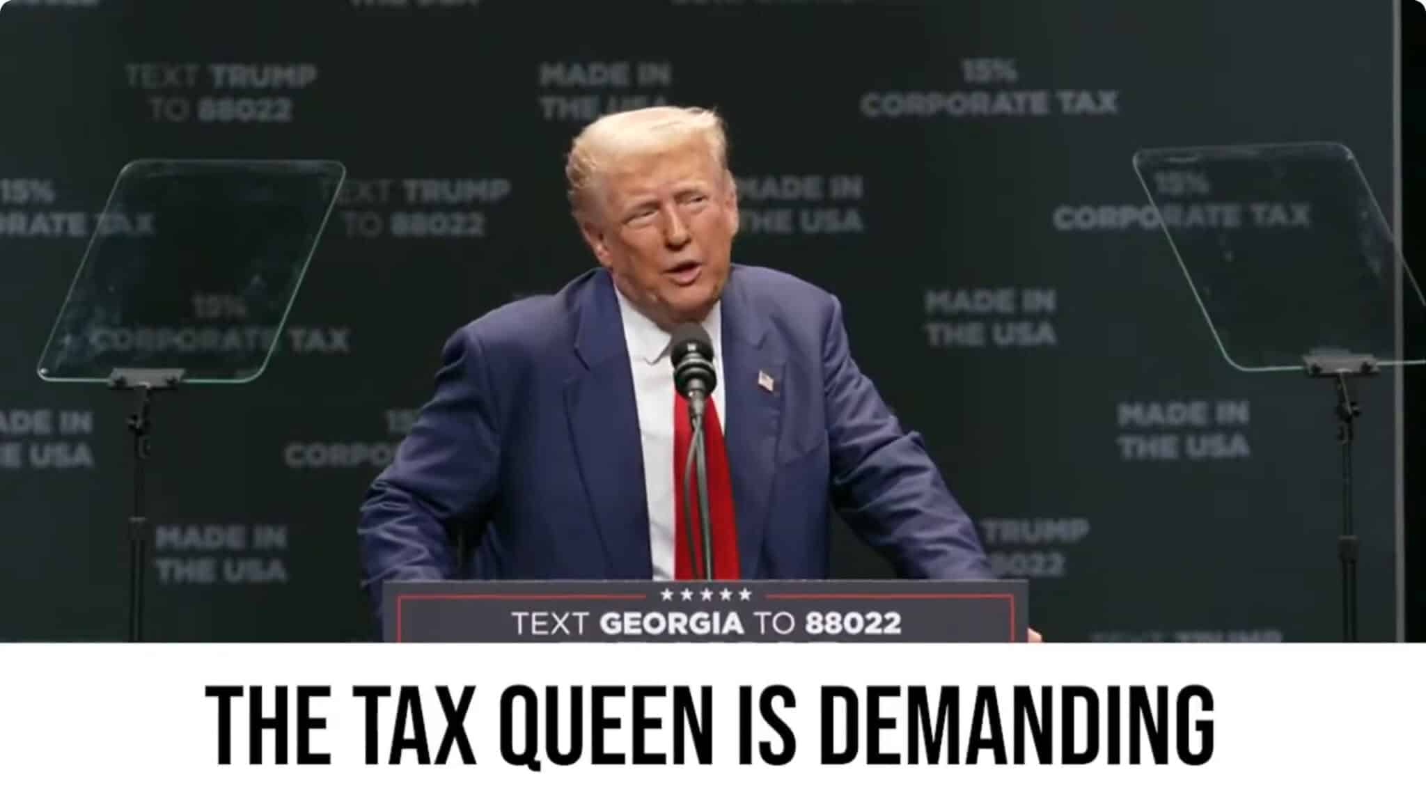 Trump Rips "Tax Queen" Kamala Harris Plan to Hike Corporate Tax Rate by